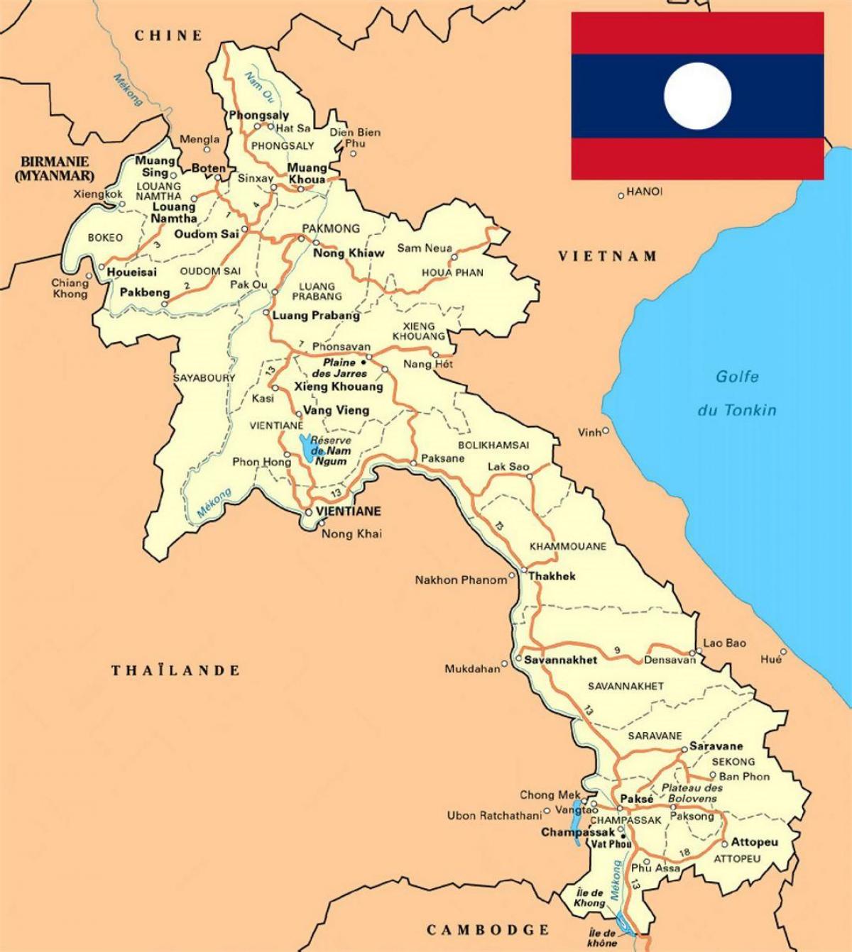 harte e detajuar të laosit