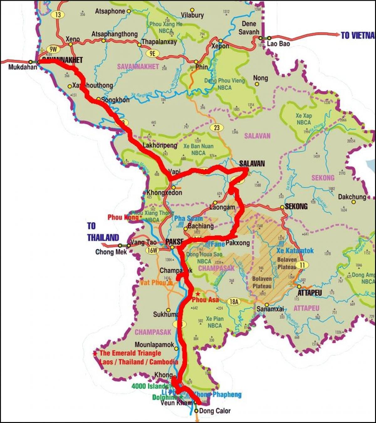 Harta e savannakhet laos