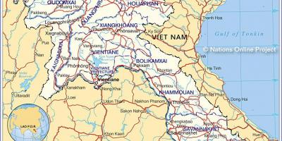 Harta e laos dhe vendet fqinje