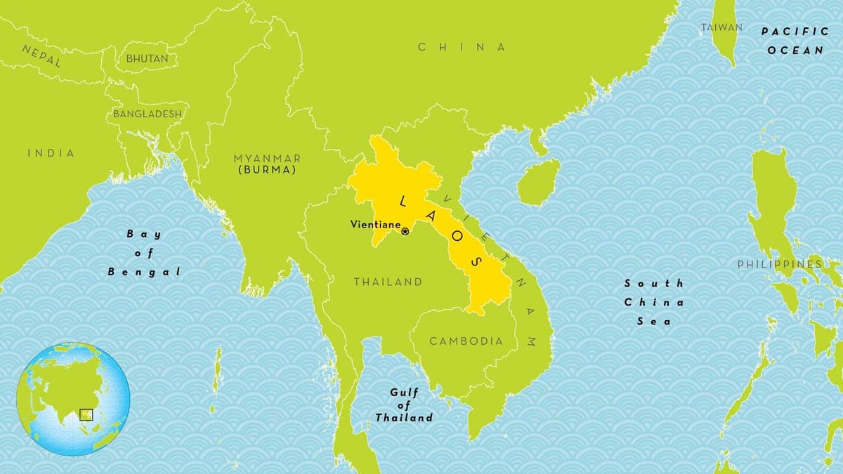 laos vendndodhjen në hartë të botës