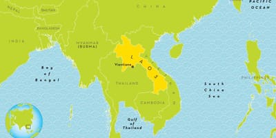 Laos vendndodhjen në hartë të botës