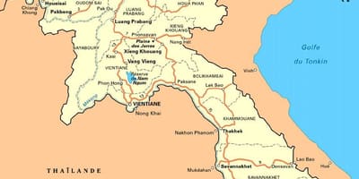 Harta e në jug të laos